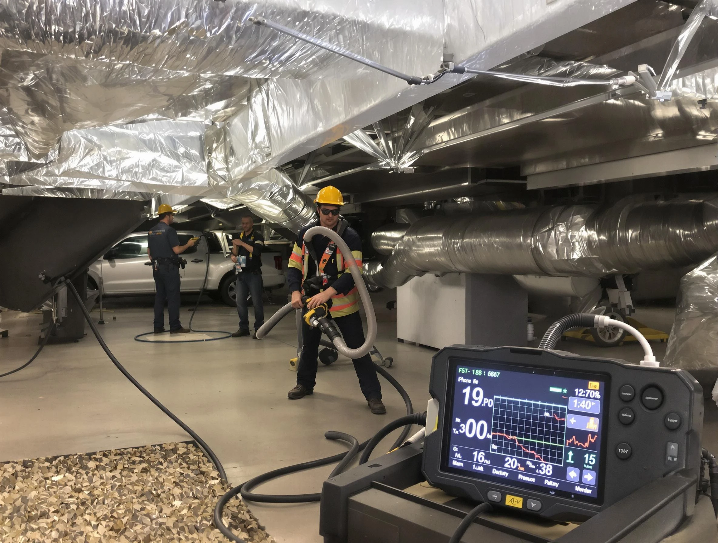 Professional negative pressure duct cleaning by Chandler Air Duct Cleaning in Chandler