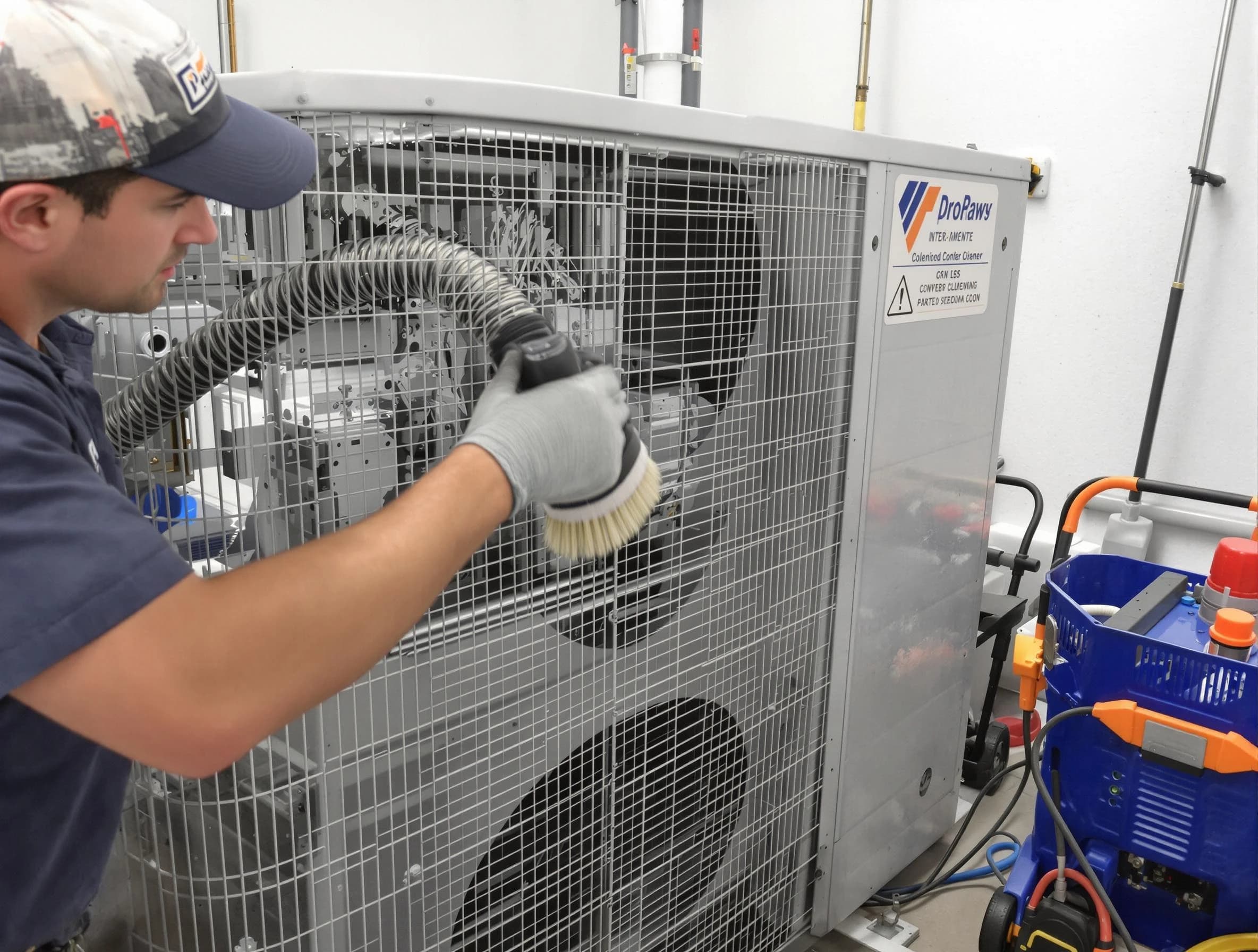 Chandler Air Duct Cleaning specialist performing precision AC coil cleaning for improved system performance in Chandler
