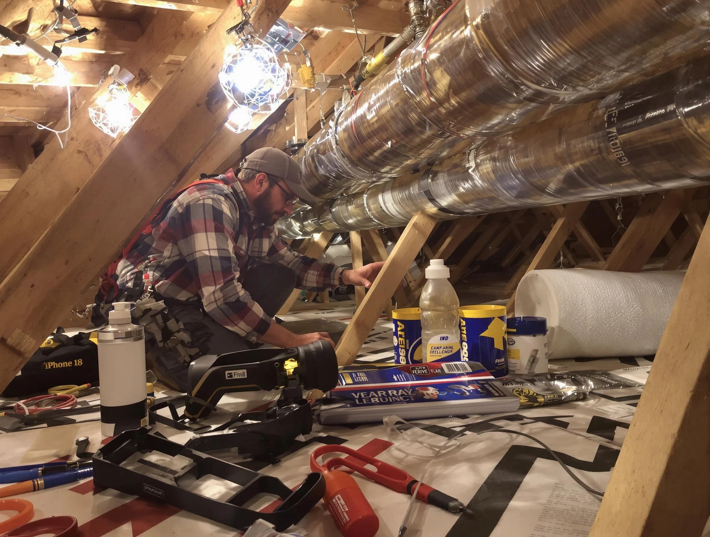 Chandler Air Duct Cleaning expert performing precision duct sealing to improve HVAC efficiency in Chandler