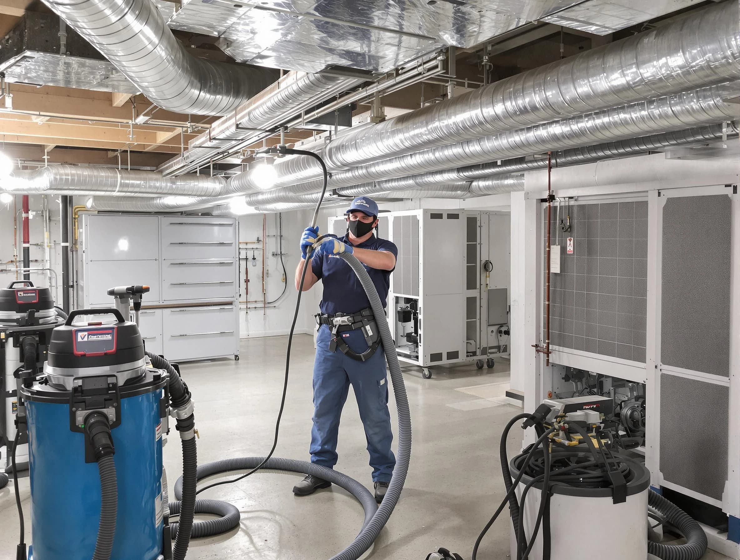 Chandler Air Duct Cleaning specialist performing thorough central air duct cleaning for improved system efficiency in Chandler