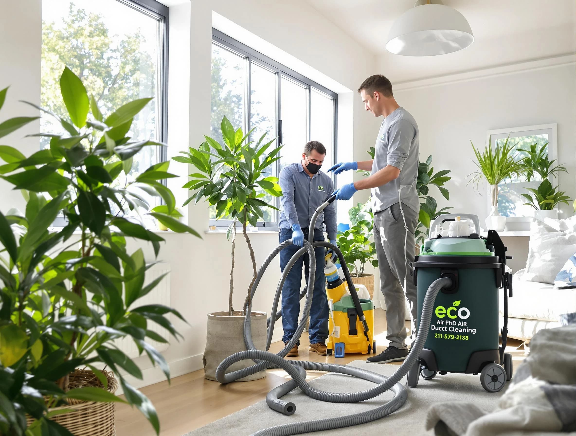 Chandler Air Duct Cleaning technician performing eco-friendly duct cleaning using sustainable methods in Chandler