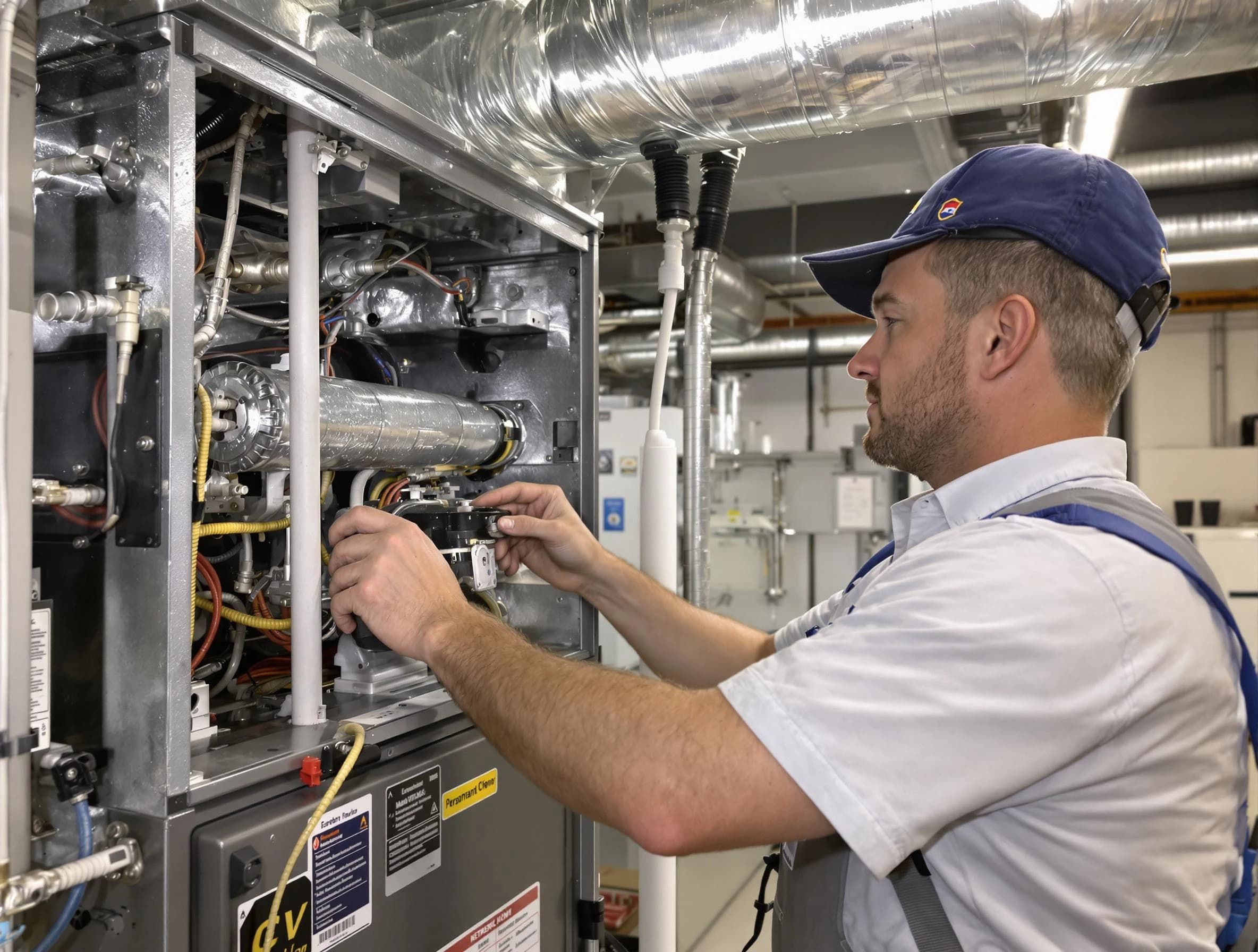 Chandler Air Duct Cleaning specialist performing thorough furnace duct cleaning to improve heating efficiency in Chandler