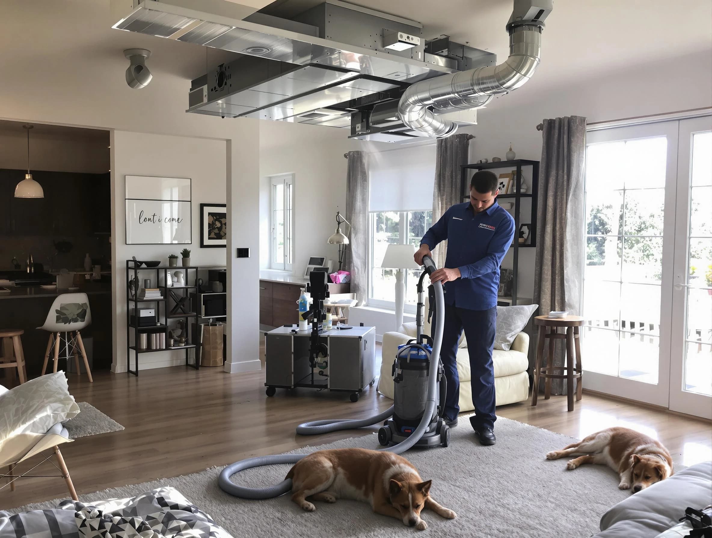 Chandler Air Duct Cleaning technician performing detailed indoor duct cleaning for improved air quality in Chandler