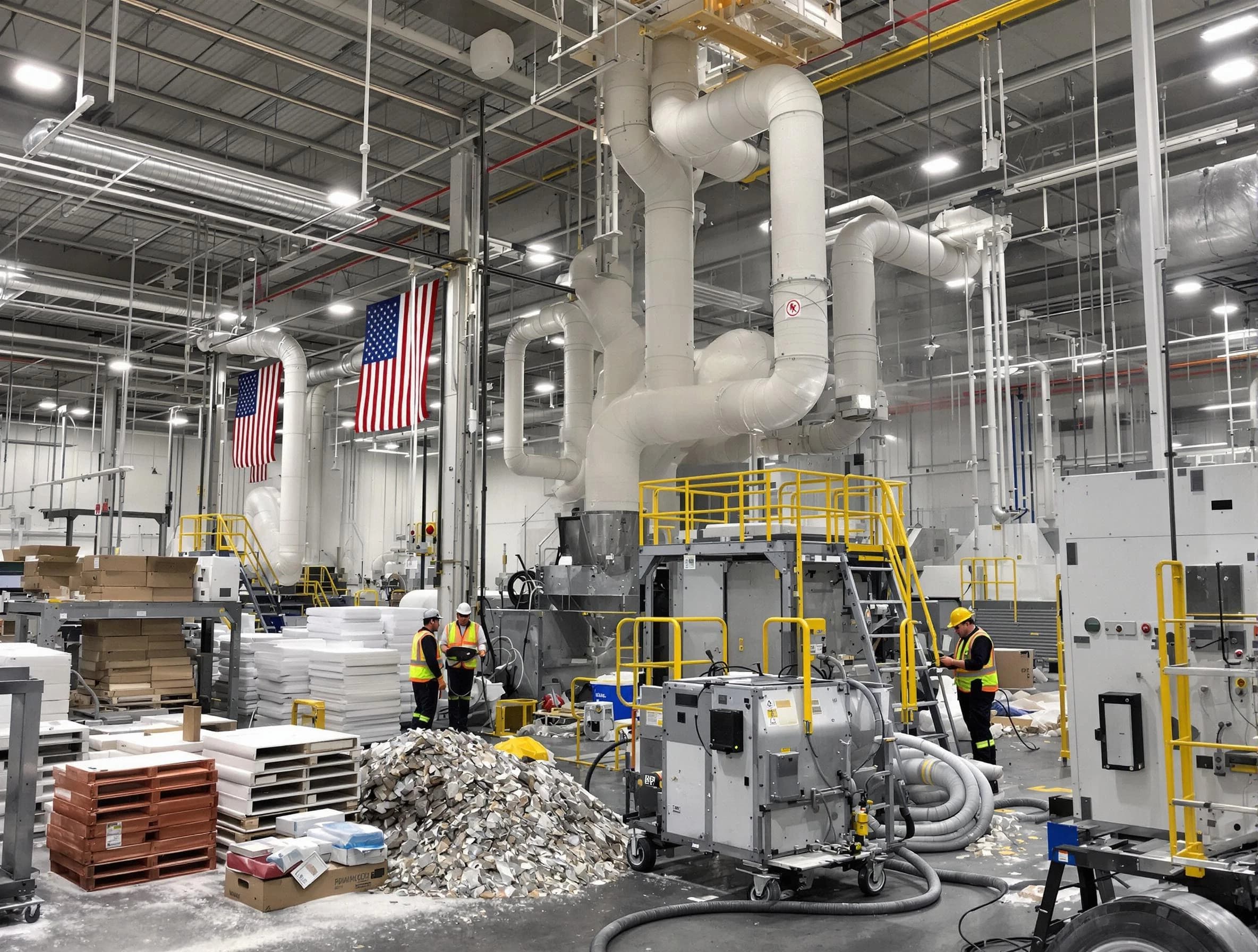 Chandler Air Duct Cleaning team performing large-scale industrial duct cleaning at a commercial facility in Chandler