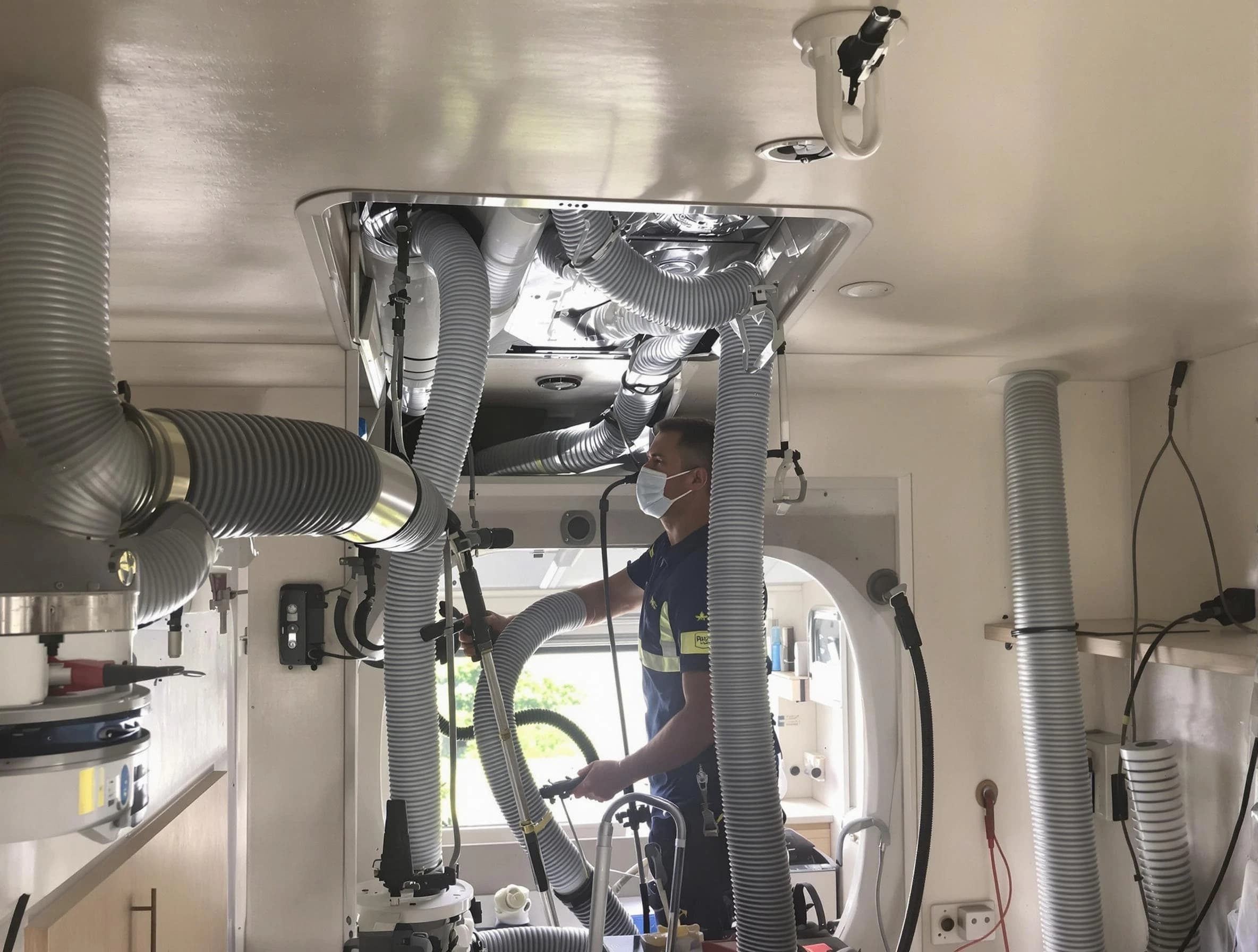 Chandler Air Duct Cleaning specialist performing precise mobile home duct cleaning in Chandler