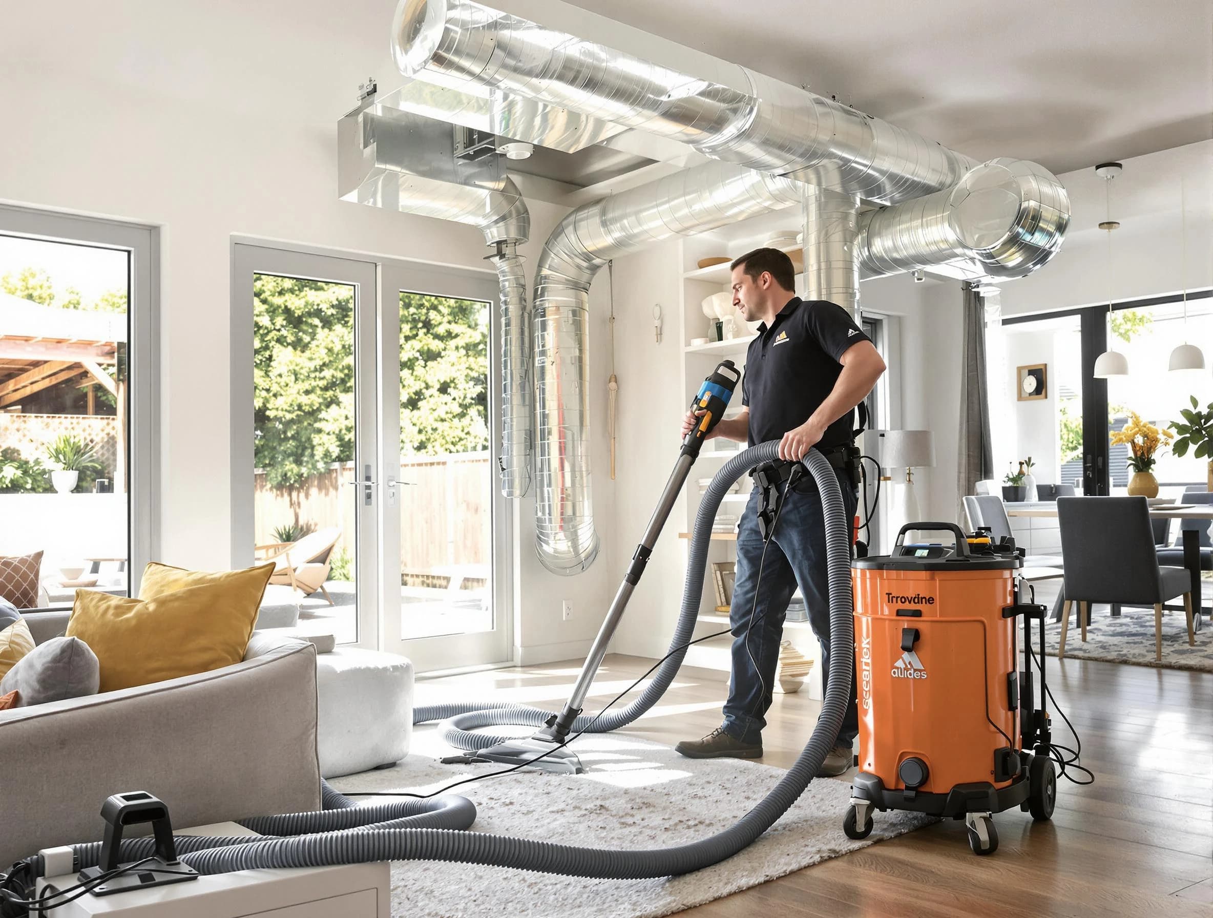 Chandler Air Duct Cleaning specialist performing thorough residential duct cleaning using advanced equipment in Chandler