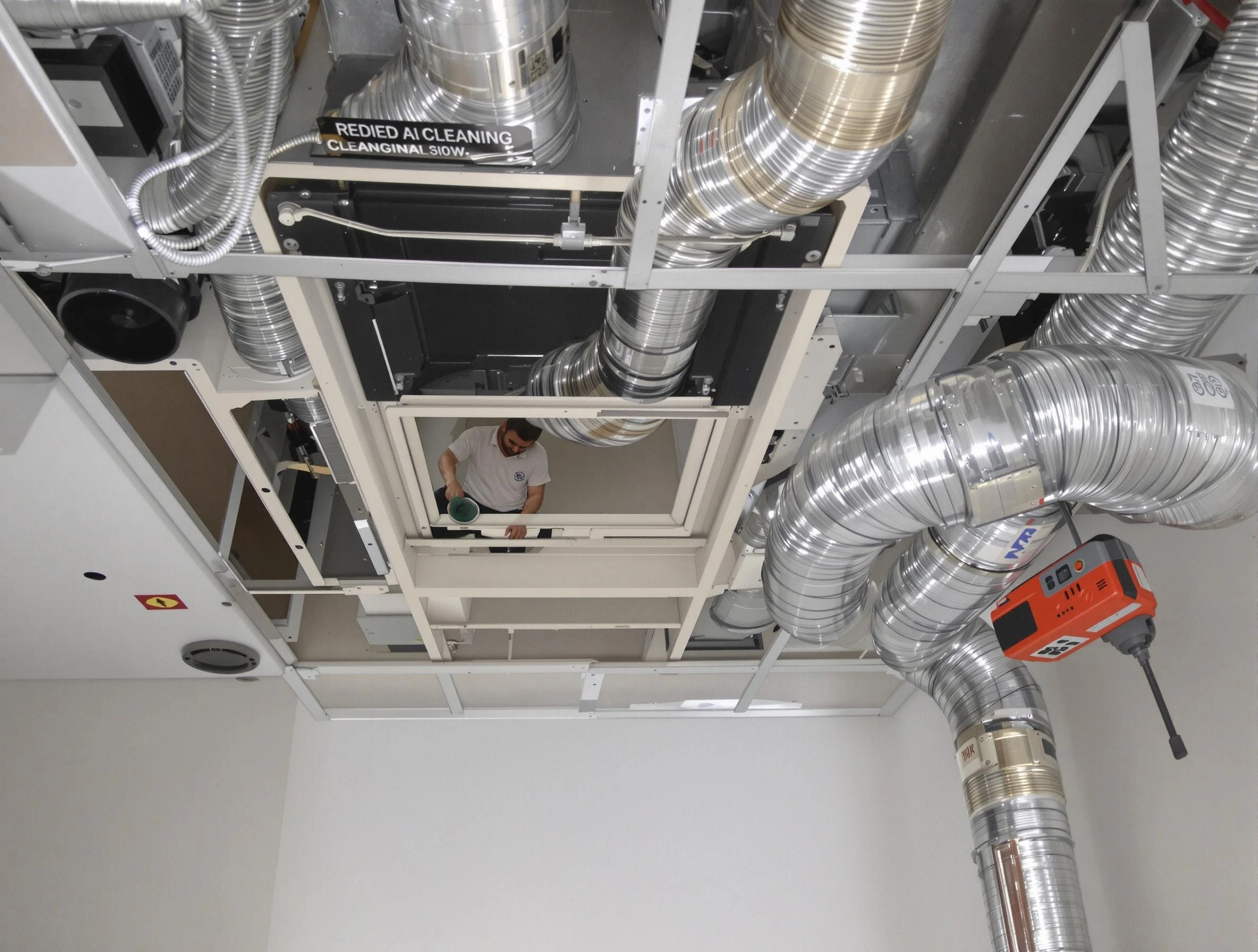Chandler Air Duct Cleaning technician performing detailed central duct system cleaning in Chandler
